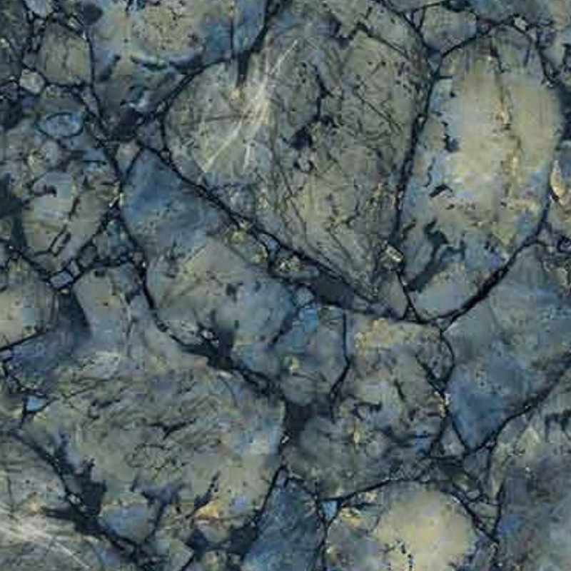 Filme de transferência 3D de parede de estúdio com textura de cascalho azul-cinza
